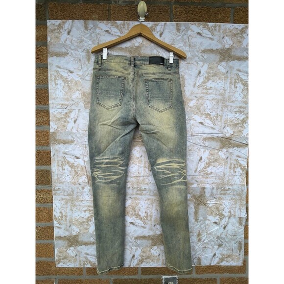 Amiri  antique indigo bandana patch jeans size 32 - Picture 9 of 12